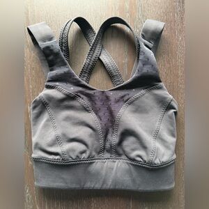 Lululemon Run Times High Support Black Sports Bra - size 2